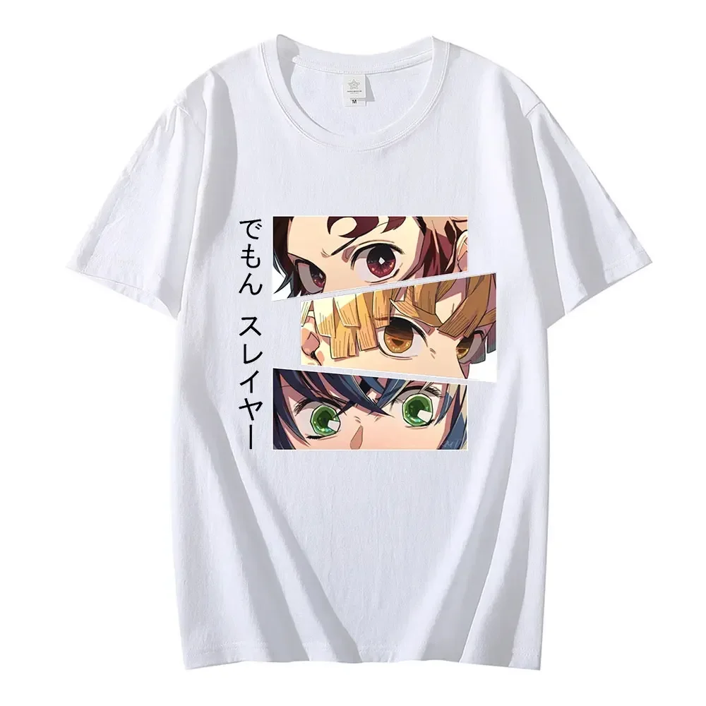 Top Trends: Anime T-Shirt Tanjirou Kamado Eyes Graphic Harajuku Cartoon Unisex T Shirt Male Demon Slayer Kimetsu No Yaiba Men's Tshirt Tops Shoppable Styles - Image 2