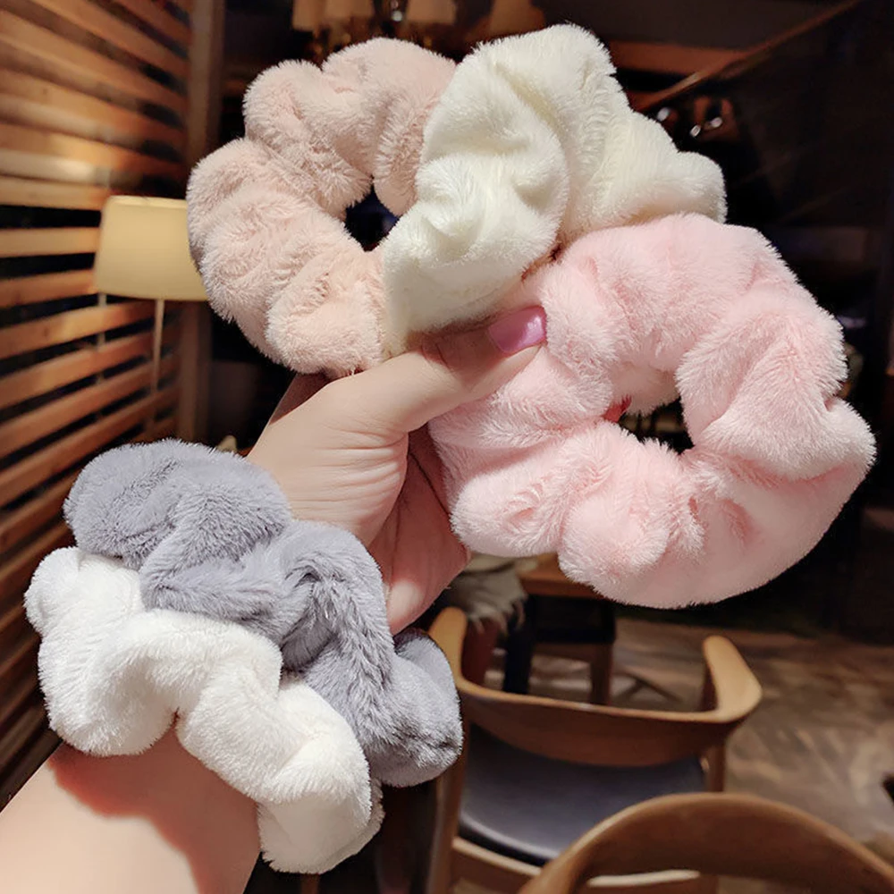 Top Trends: Fluffy Large Intestine Hair Rope Big Size Scrunchies Women Winter Soft Headwear Girl Ponytail Holder Hair Accessories Headband Shoppable Styles