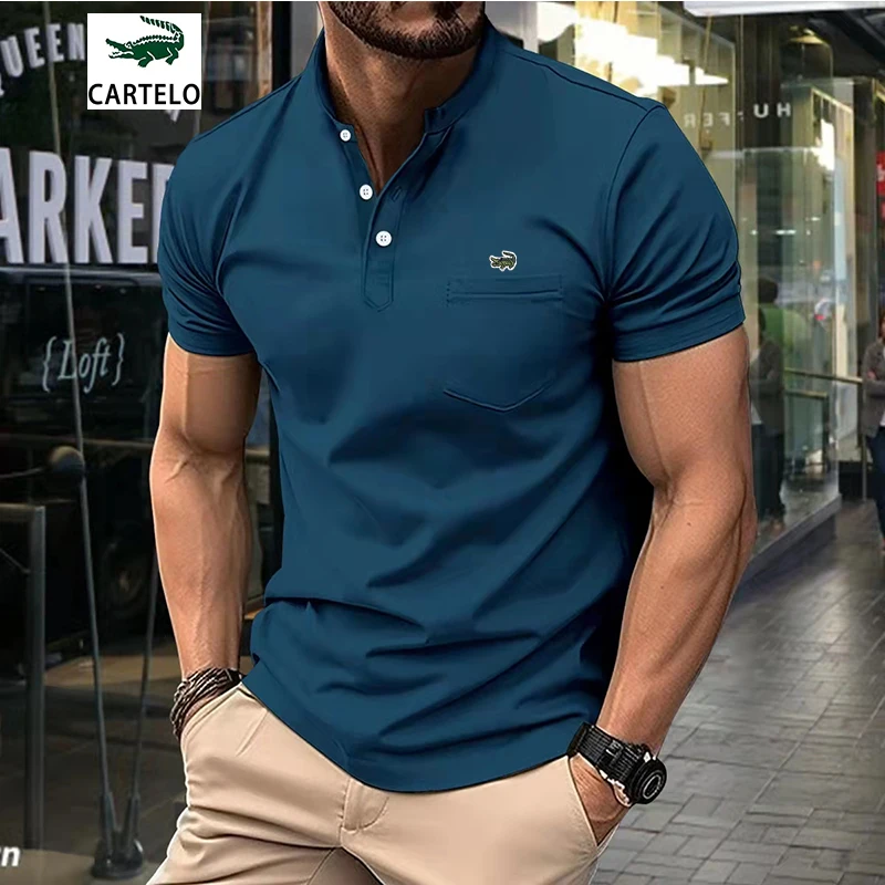 Top Trends: Leisure Sports New Short-sleeved Polo Shirt Men's Hot Sales Stand Collar Daily Pullover Summer Fashion Men's Clothing Shoppable Styles