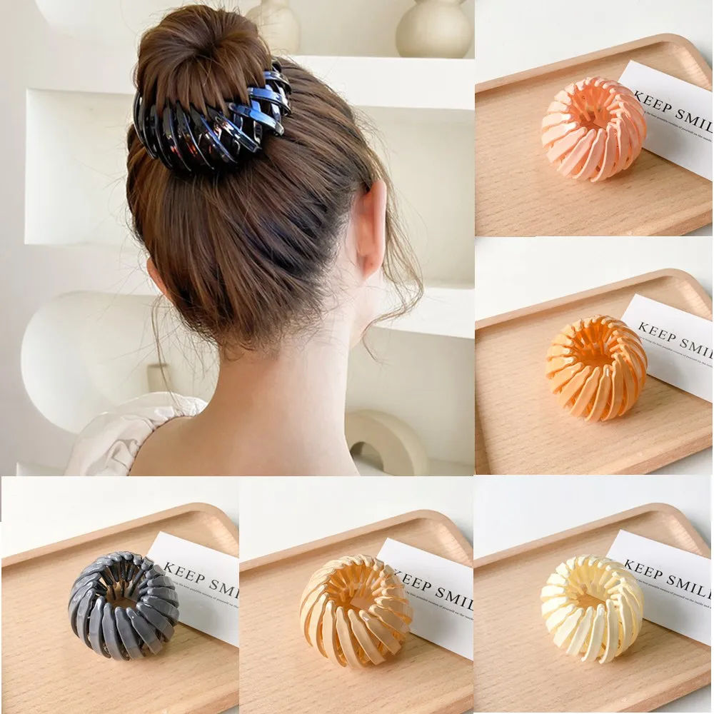 Top Trends: New Fashion Women Bun Hair Claw Horsetail Buckle Hair Clip Bird Nest Expanding Hair Accessories Female Ponytail Hair Accessories Shoppable Styles