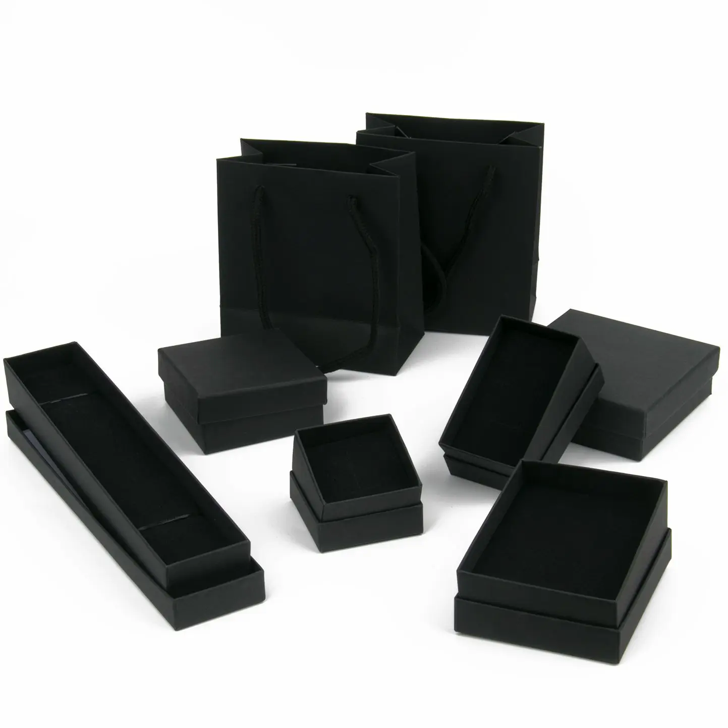 Top Trends: 1PCS Black Square Jewelry Display Gifts Box Organizer Engagement For Ring Earring Brooch Necklace Bracelet Packaging Boxes Shoppable Styles