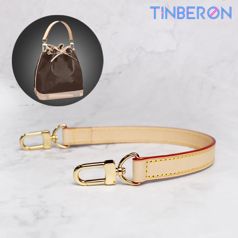 Top Trends: TINBERON Handbag Wrist Shoulder Strap Obag Handle Strap Vachetta Leather Short Bag Strap For Bucket Bag 38CM Belt Bag Accessorie Shoppable Styles