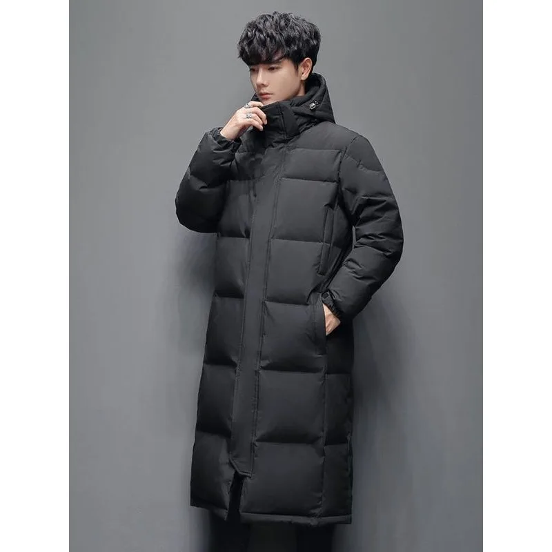 Top Trends: Warm Winter Men Down Jacket Long Down Coat Couple White Duck Down Outerwear Brand Black White Puffer Jacket New Parkas Shoppable Styles