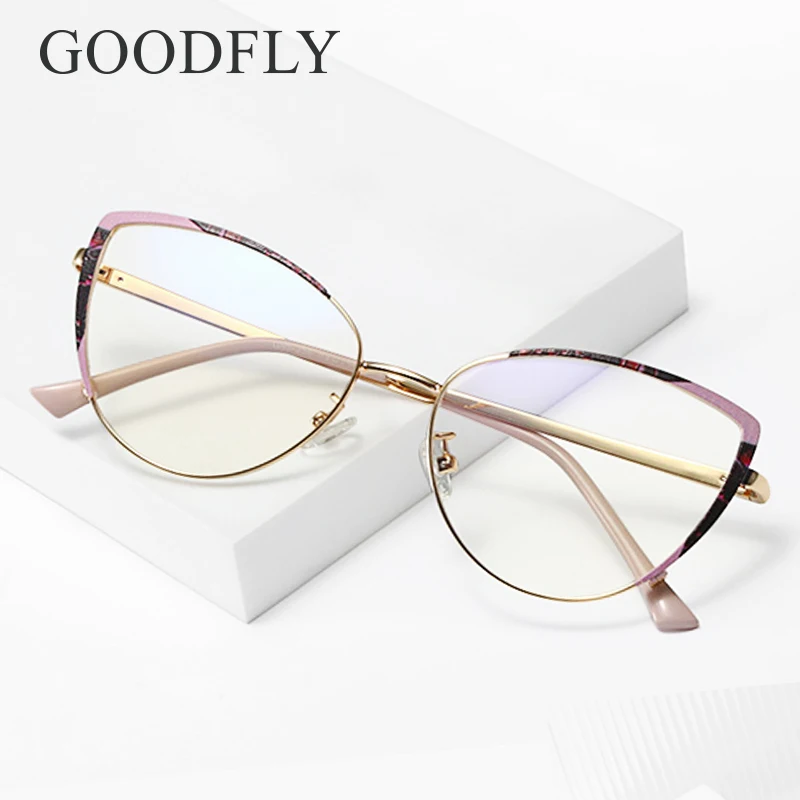 Top Trends: Cat Eye Glasses Frame Women Eyeglasses Frames Luxury Anti Blue Light Glasses Optical Prescription Eyewear Reading Glasses 2023 Shoppable Styles