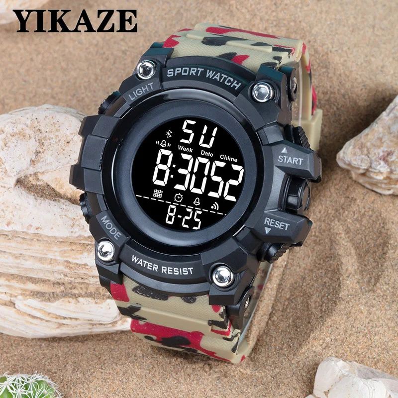 Top Trends: YIKAZE Sport Men&#039;s Watch Multifunction Military Men Watch Alarm Clock Big Dial Digital Watches Waterproof Electronic Wristwatch Shoppable Styles