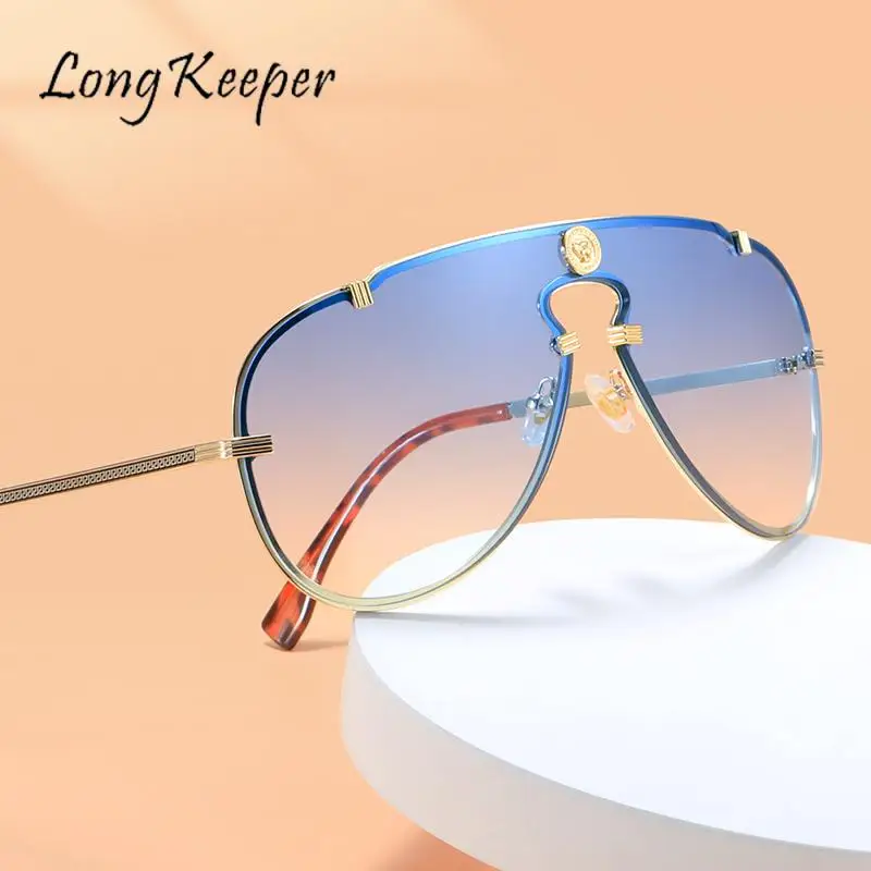 Top Trends: LongKeeper Round Sunglasses For Women Men Brand Designer Men Metal Shades Uv Traveling Sun Glasses Outdoor 2022 Eyewear Fashion Shoppable Styles