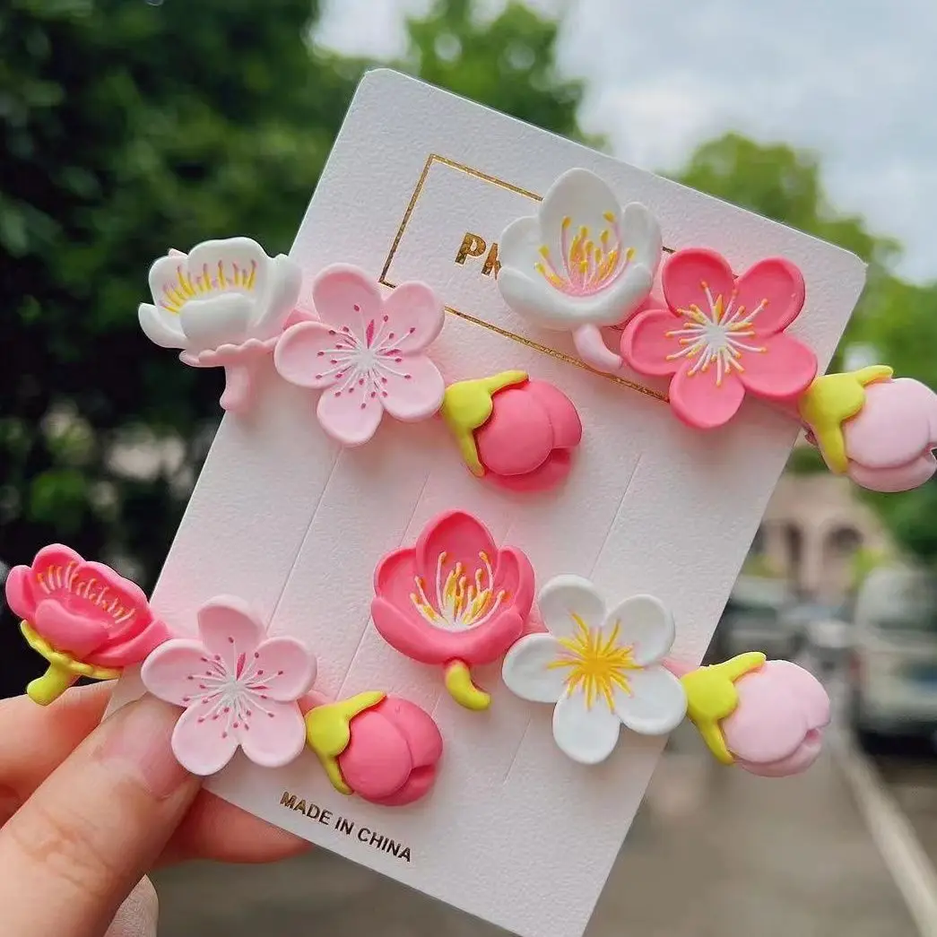 Top Trends: Cute Pink Sakura Hairpins For Women Girls Sweet Side Hair Clips Korea New Bangs Barrettes Hair Accessories Shoppable Styles - Image 4