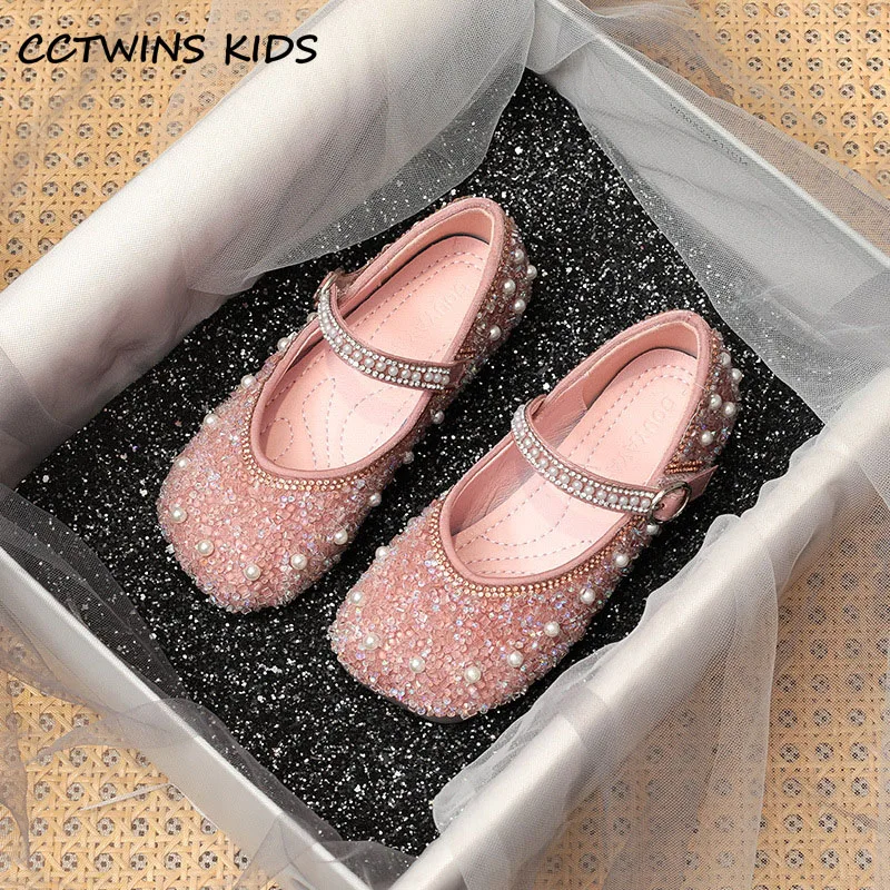 Top Trends: Girls Princess Shoes 2023 Spring Fashion Mary Jane Dress Dance Baby Kids Sandals Ballet Brand Glitter Pearl Pink Soft Sole Flats Shoppable Styles