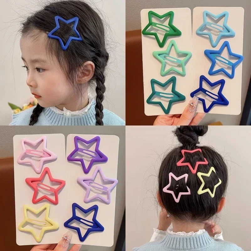 Top Trends: 3pc Korean New Big Star BB Hairpin Hair Side Clips For Girls Women Kids Gift Wedding Party Hair Accessories Shoppable Styles