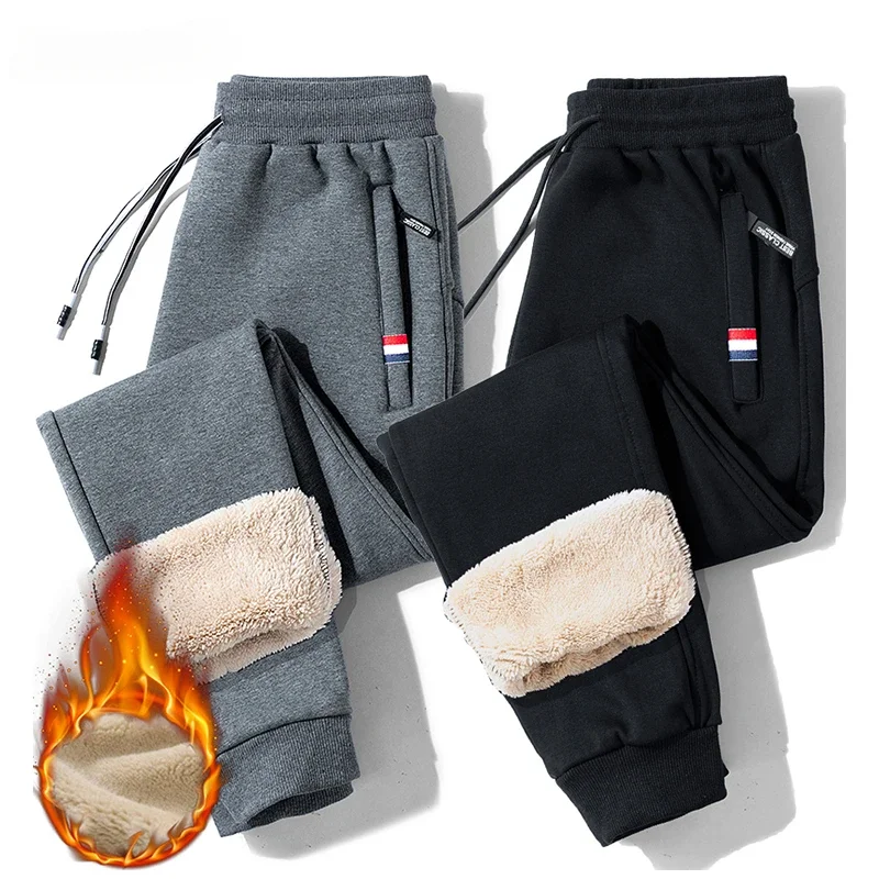 Top Trends: Winter Warm Fleece Pants Men 2023 Lambswool Thick Casual Thermal Sweatpants Male Trousers Brand High Quality Fashion Men Joggers Shoppable Styles