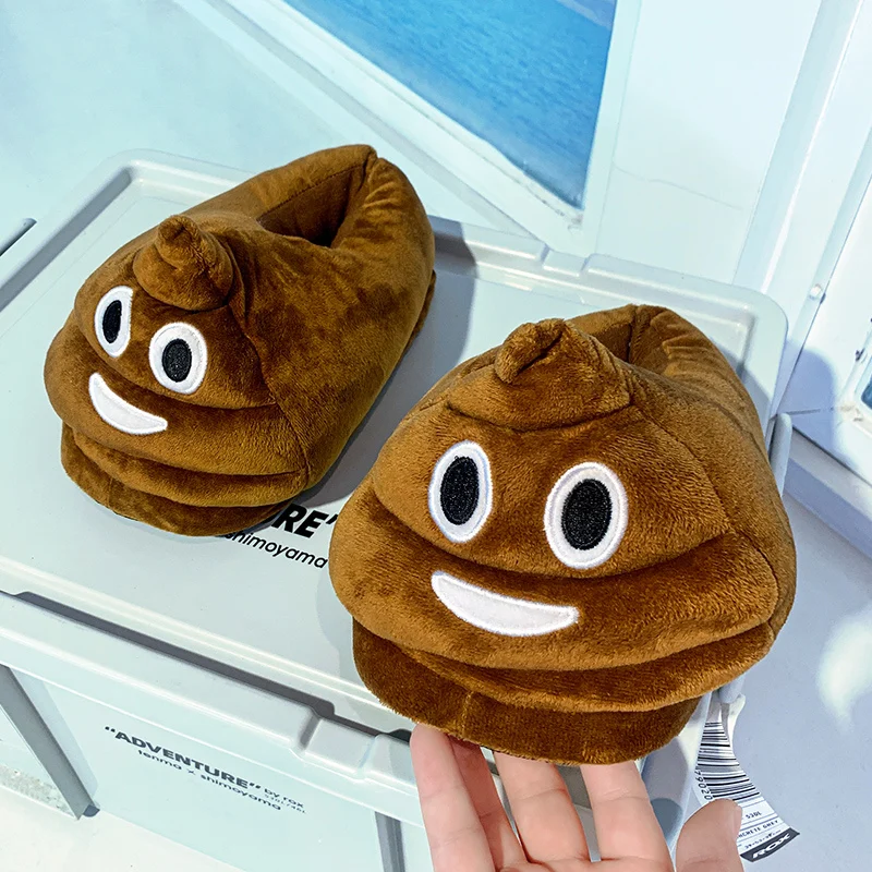 Top Trends: Hot Sale Cartoon Funny Slippers Men Women Home Poop Shoes Winter Warm Soft Slippers Men Cute Indoor Slides Unisex House Slippers Shoppable Styles