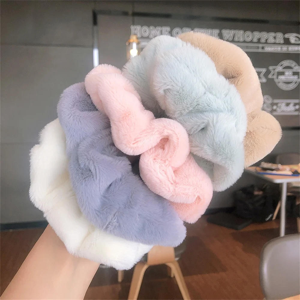 Top Trends: Fluffy Large Intestine Hair Rope Big Size Scrunchies Women Winter Soft Headwear Girl Ponytail Holder Hair Accessories Headband Shoppable Styles - Image 2