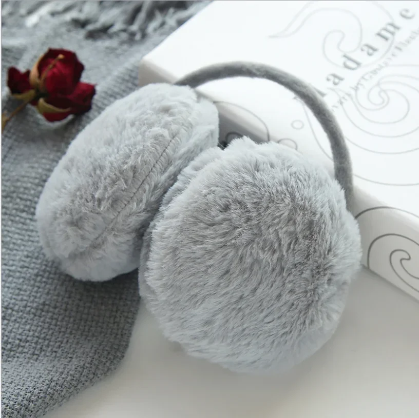 Top Trends: New Ladies Solid Color Fur Ear Warmer Muffs Autumn And Winter Warm And Comfortable Unisex Skiing Fur Headphones Casque Cute Shoppable Styles - Image 3