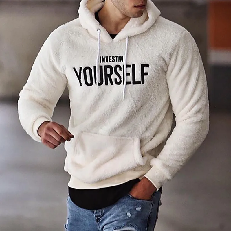 Top Trends: 2023 Men's Hoodies Letter Embroidery Casual Long Sleeve Fashion Streetwear Male Tops Clothing Loose Shoppable Styles