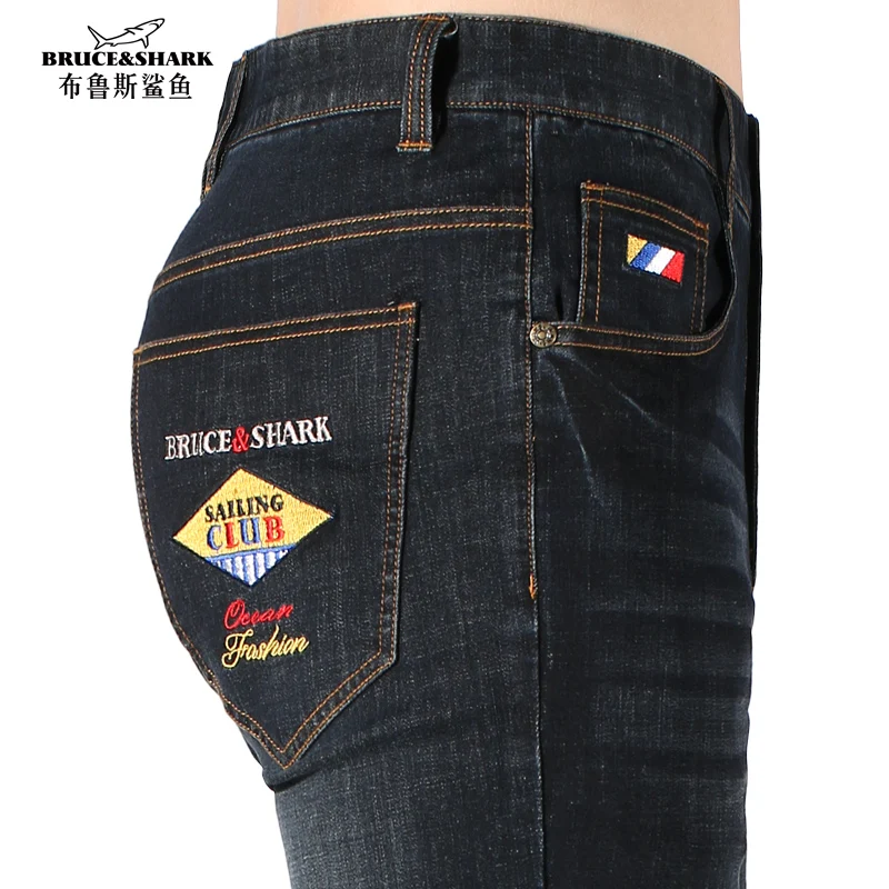 Top Trends: 2023 New Summer Men's Jeans Thin Bruce&Shark Stretch Cotton Straight Leg Casual Fashion Denim Loose Style Cowboys Big Size 40 Shoppable Styles