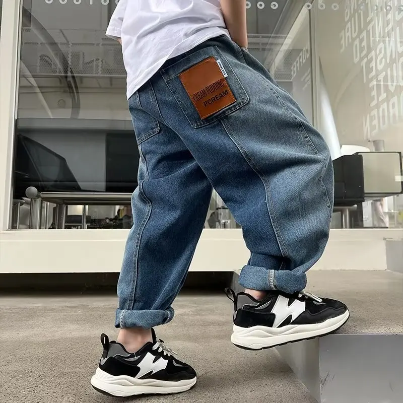 Top Trends: Big Boy Jeans For Children Children&#039;s Clothing 10 12 Years Kids Trousers Boys Pants Boy&#039;s Child Baggy Summer Clothes Teenager Shoppable Styles