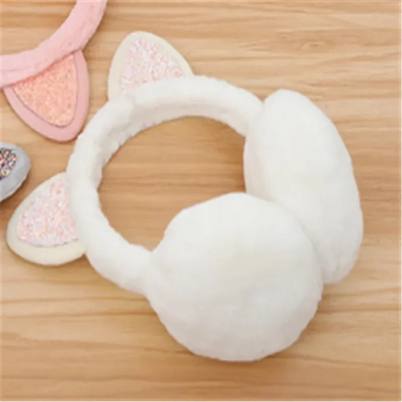 Top Trends: New Lovely Winter Warm Cat Ear Warmers Glitter Ears Plush Earmuffs For Women Playful Girls Ear Muffs Cold Protection Warm Hot Shoppable Styles - Image 6