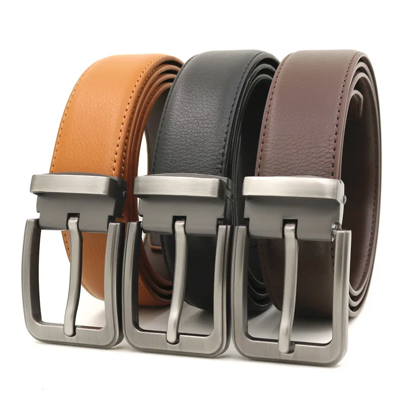 Top Trends: New Stylish Men'S Leather Belt Casual Pin Buckle Belt Casual Youth Travel Belt Black Blue White Dark Brown Yellow Brown A3374 Shoppable Styles