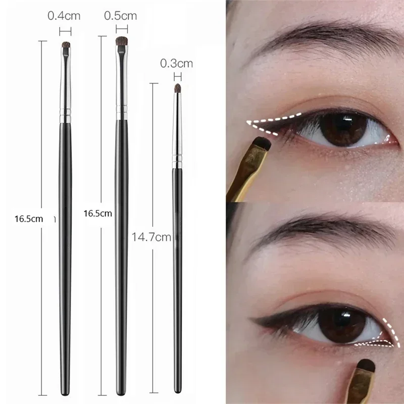 Top Trends: Professional Flat Eyes Makeup Brushes 1 / 4Pcs Eyebrow Eyeliner Contour Brush Angled Concealer Eyeshadow Make Up Cosmetics Tools Shoppable Styles