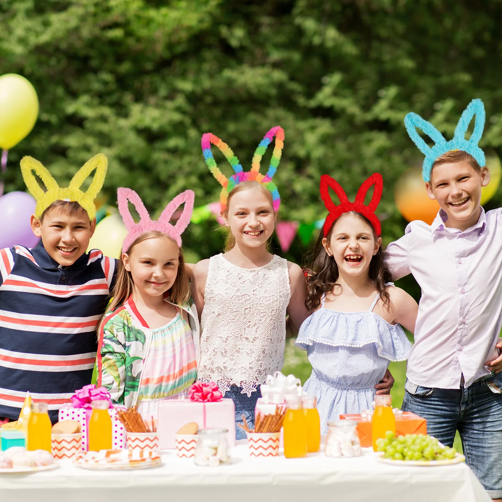 Top Trends: Easter Bunny Ears Hairband Soft Rabbit Ears Plush Bunny Headwear Easter Party Decorations Hair Accessories Rabbit Ears Hairband Shoppable Styles - Image 5