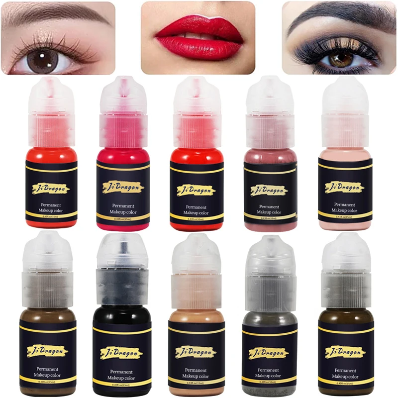 Top Trends: 15ml Tattoo Pigment Ink Set Color Permanent Makeup Microblading Supplies Eyebrow Lip Eyeliner Shading Micropigmentation Cosmetic Shoppable Styles