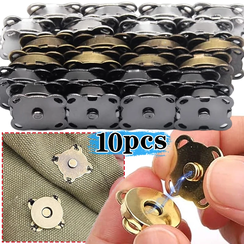 Top Trends: 5sets 14mm 8mm Sew-on Metal Magnet Buckle Snap Fasteners Buttons Kits DIY Sewing Garment Accessories Materials Wallet Buckle Shoppable Styles