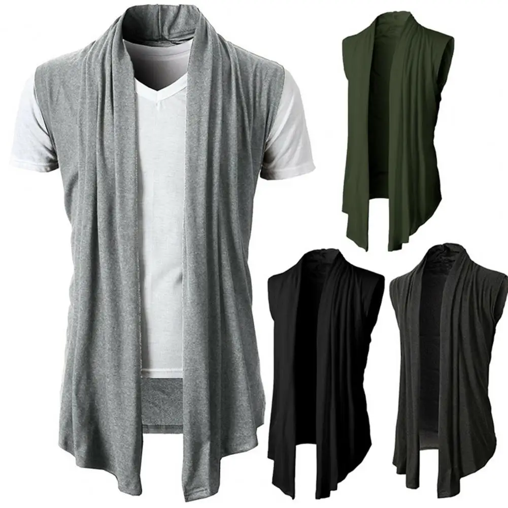 Top Trends: Cardigan Vest Trendy Super Soft Solid Color Pure Color Pleated Coat Streetwear Men Cardigan Cardigan Jacket Shoppable Styles - Image 4