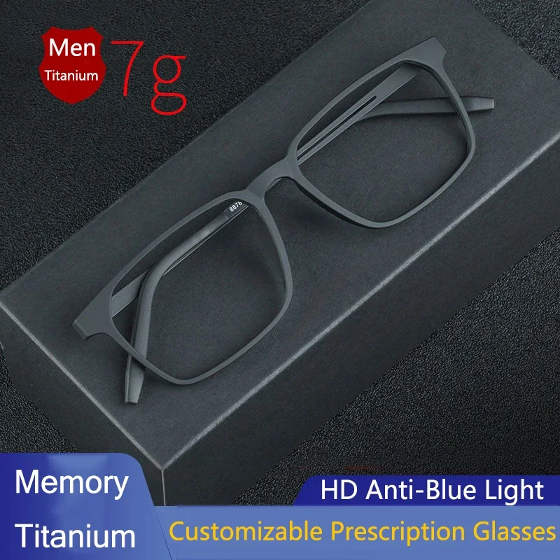 Top Trends: TR Pure Titanium Square Frame Reading Glasses Men Anti Blue Light Presbyopia Eyewear With Diopter + 1.0 To + 4.0 Shoppable Styles