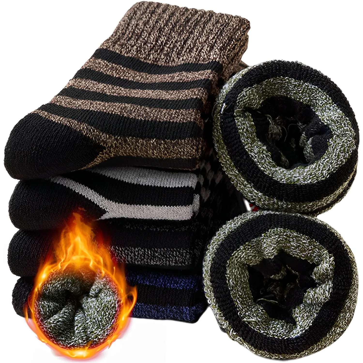 Top Trends: 5Pairs Winter Warm Thicken Wool Merino Socks Women Towel Keep Warm Winter Socks Cotton Against Cold Snow Russia Socks For Man Shoppable Styles