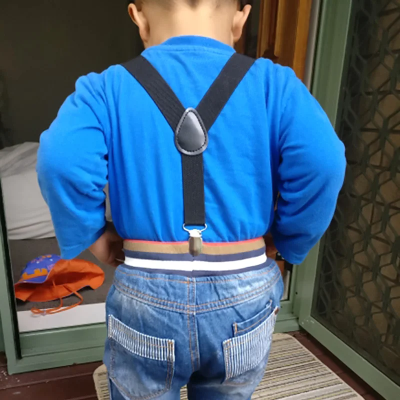 Top Trends: Soild Color Children Belt Baby Boys Girls Tuxedo Suit Jeans Suspenders Clip-on Y-Back Braces Belt Elastic Kids Adjustable Shoppable Styles - Image 2