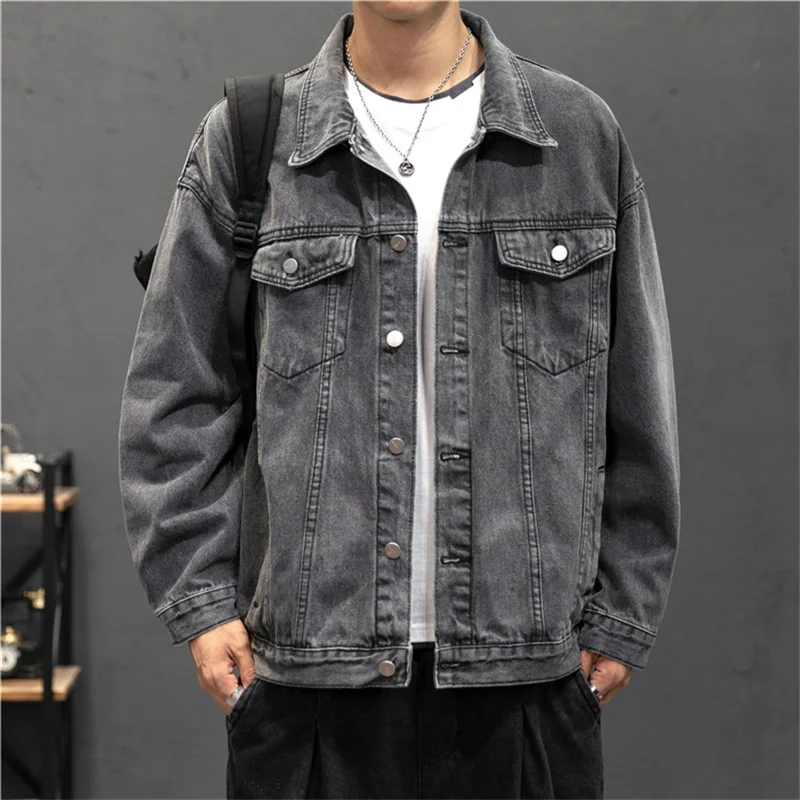 Top Trends: Denim Jacket Men Fashion Hole Retro Motorcyle Basic Coat Men Streetwear Bomber Denim Jacket Cowboy Men's Jacket Casual Coats Shoppable Styles