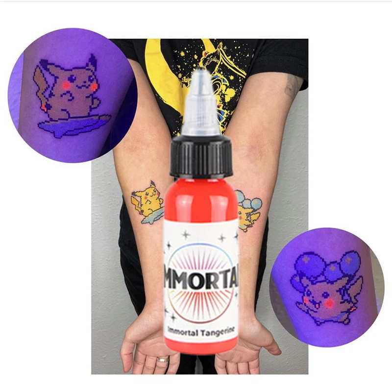 Top Trends: 15ml Bottle Professional Fluorescence Tattoo Ink Purple Light Micropigmentation Pigment Uv Ink Tattoo Pigment For Body Painting Shoppable Styles - Image 5