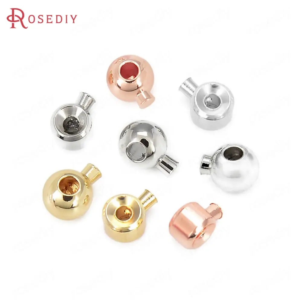 Top Trends: 20PCS 2.5x3.2MM 3.3MM 24K Gold Color Brass Clip Station Clasps Ball Snap Clasps Jewelry Making Supplies Diy Findings Accessories Shoppable Styles