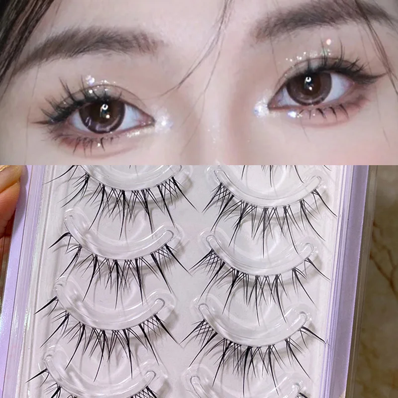 Top Trends: 5 Pairs False Eyelashes Natural Cross Curling Lash Extension Daily Eye Makeup Tool Korean Japanese Fairy Long Artificial Eyelash Shoppable Styles