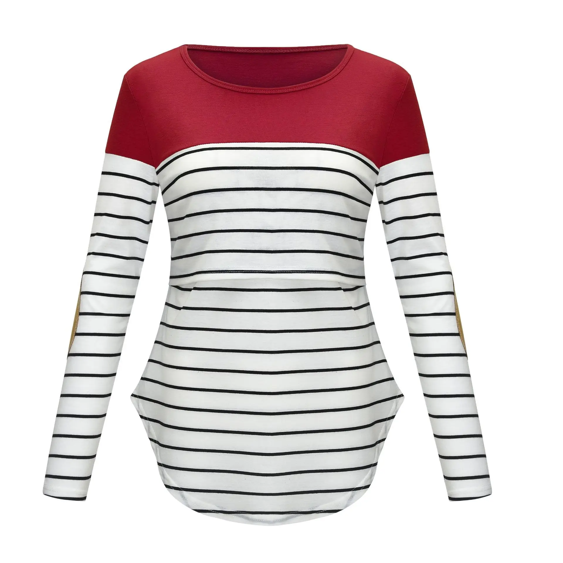 Top Trends: Autumn Fall Maternity Nursing Tee Shirt Fall Striped Pregnant Women Mommy Top Blouse Sweatshirt Breastfeeding Shirt Shoppable Styles