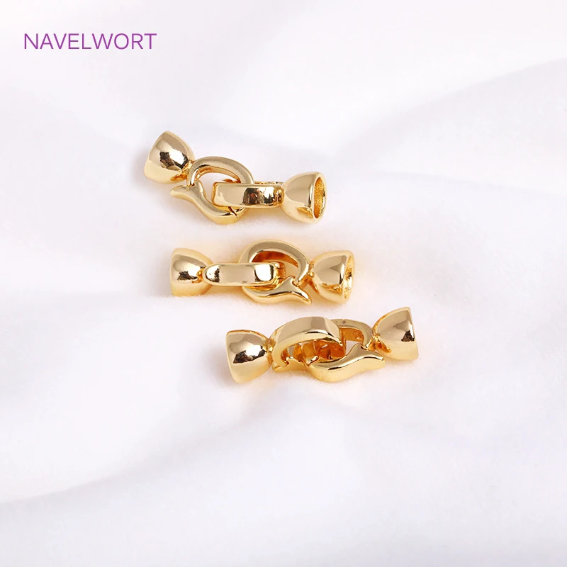 Top Trends: 18K Gold Plated Pearl Clasps For Bracelet Making, Inlaid Zircon Brass Connector Clasps For Jewelry, DIY Accessories Wholesale Shoppable Styles