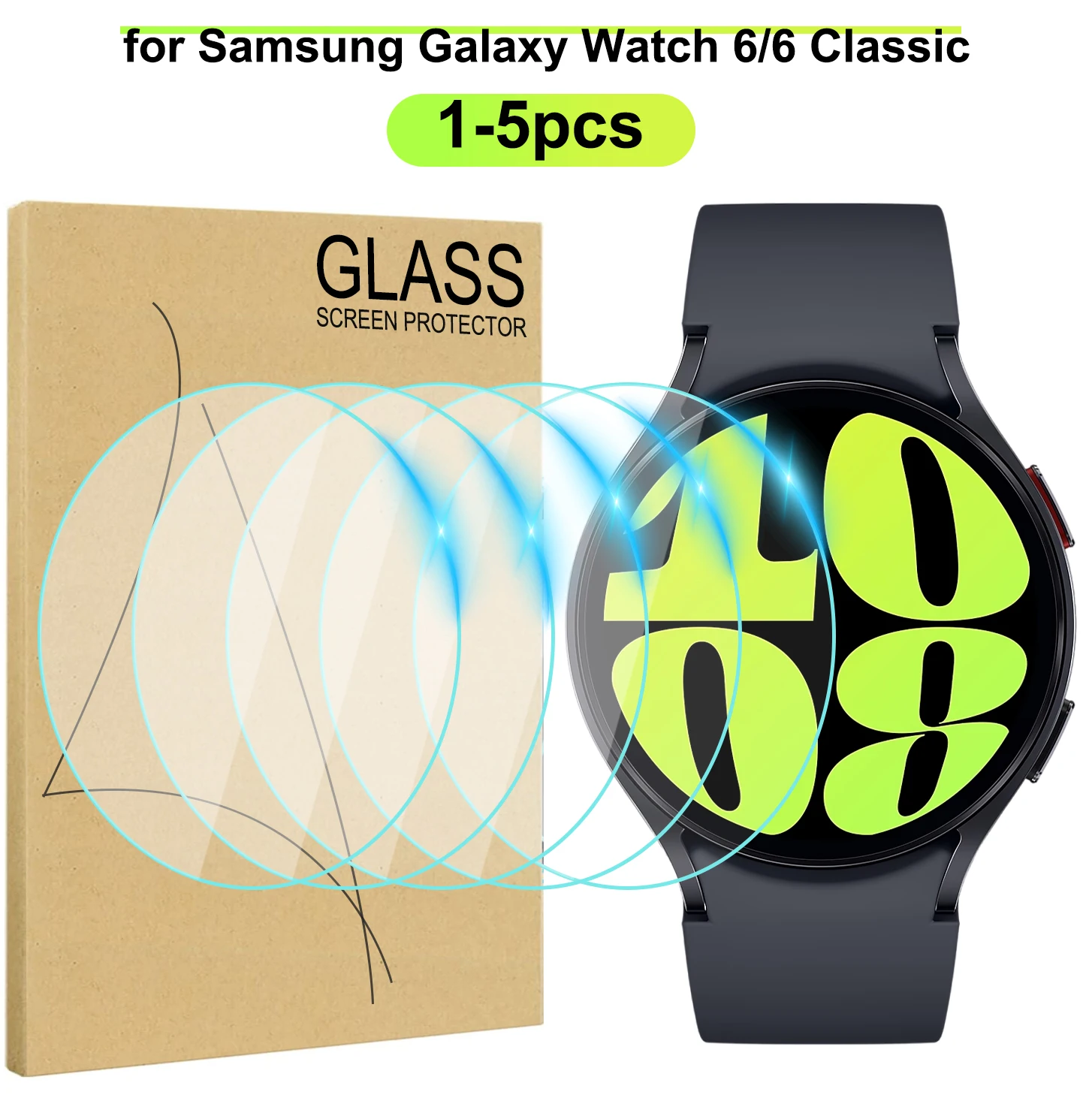 Top Trends: Tempered Glass For Samsung Galaxy Watch 6 40mm 44mm HD Anti-Scratch Screen Protector Film For Watch 6 Classic 43mm 47mm 1-5pcs Shoppable Styles