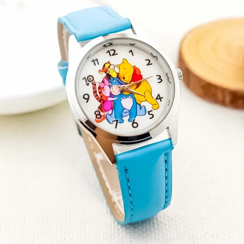 Top Trends: Disney Winnie Bear Tigger Piggy Pi Jie Yi Er Children's Watch Children's Watch Leather Band Glass Dial Watch Present For Child Shoppable Styles