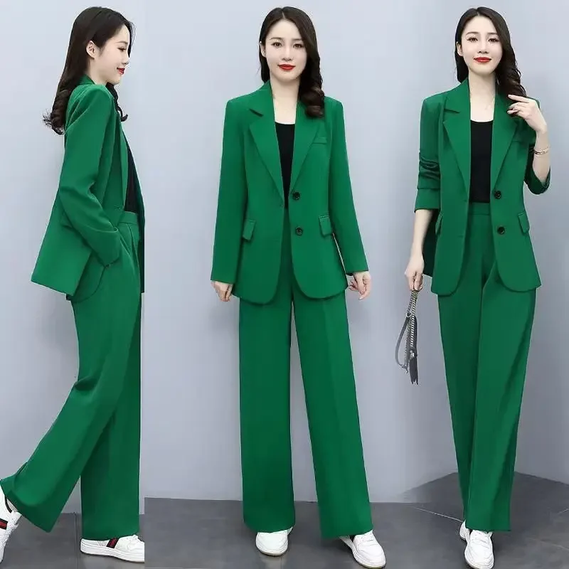 Top Trends: 2023 Autumn New Casual Suit Jacket Pants Two-piece Women's FashionLoose Blazers Trousers Set Female Elegnat Professional Wear Shoppable Styles