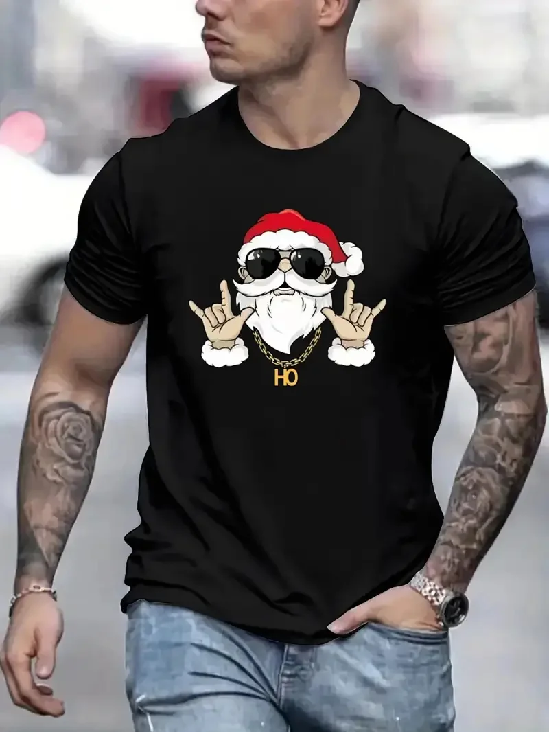 Top Trends: Men&#039;s Simplicity Christmas T-shirt 3d New Year Print Crew Neck Short Sleeved Tops Fashion Oversized Harajuku Trend Clothing Shoppable Styles