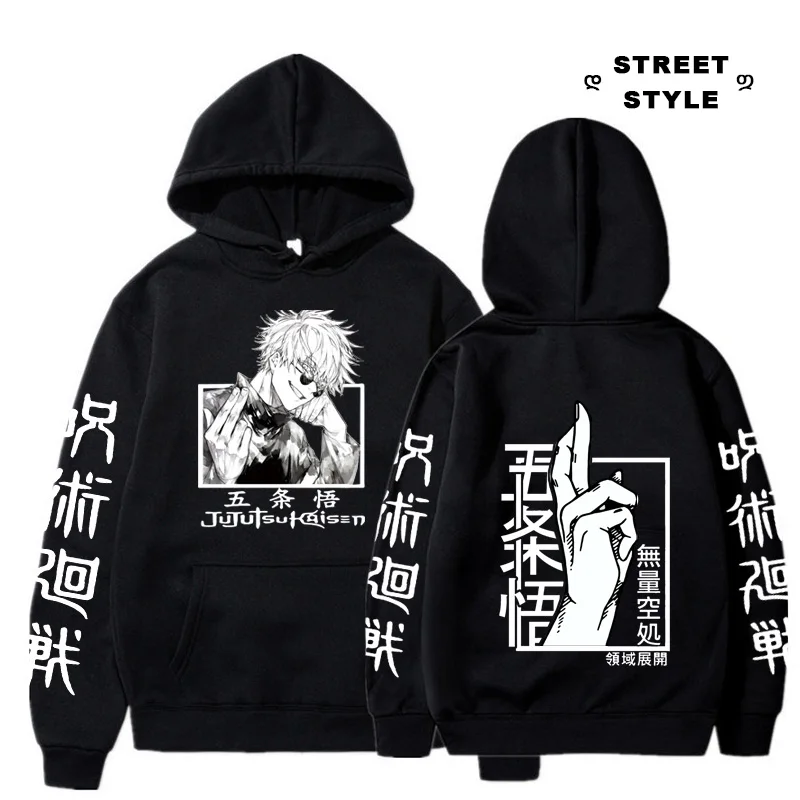 Top Trends: Anime Jujutsu Kaisen Hoodies For Men Harajuku Satoru Gojo Printing Sweatshirt Loose Y2K Unisex Streetwear Pullover Casual Cloth Shoppable Styles