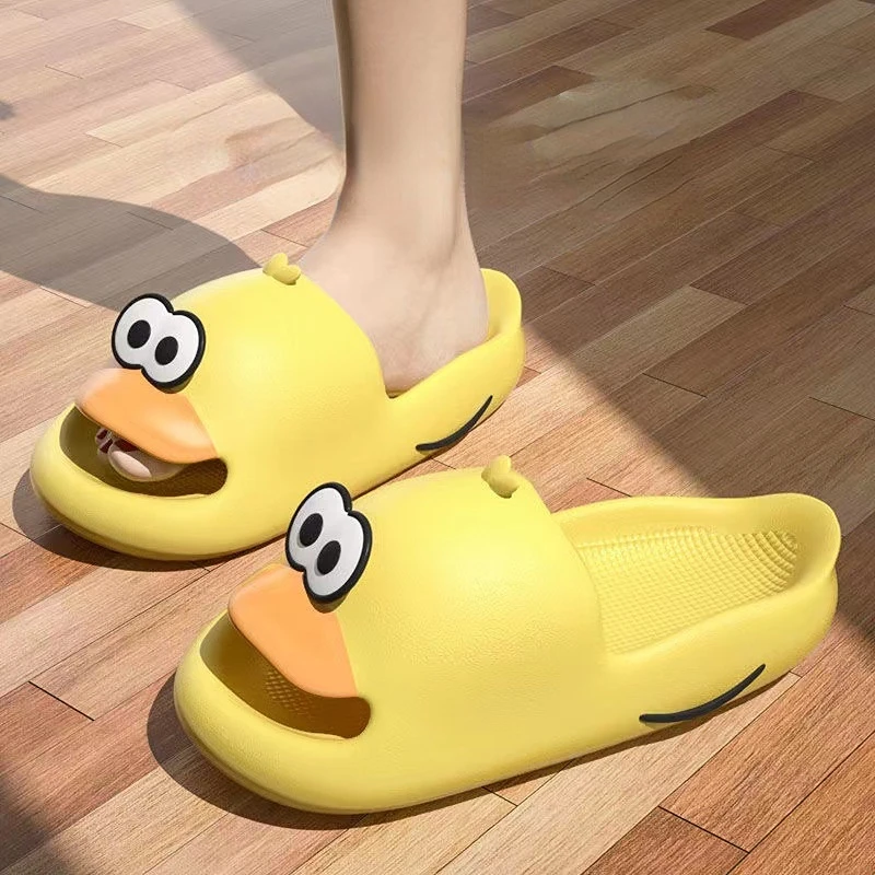 Top Trends: Women Summer Flip Flop Cute Cartoon Duck Slippers Couples Indoor Bathroom Anti-slip Outdoor Soft Thick Platform Beach Sandals Shoppable Styles