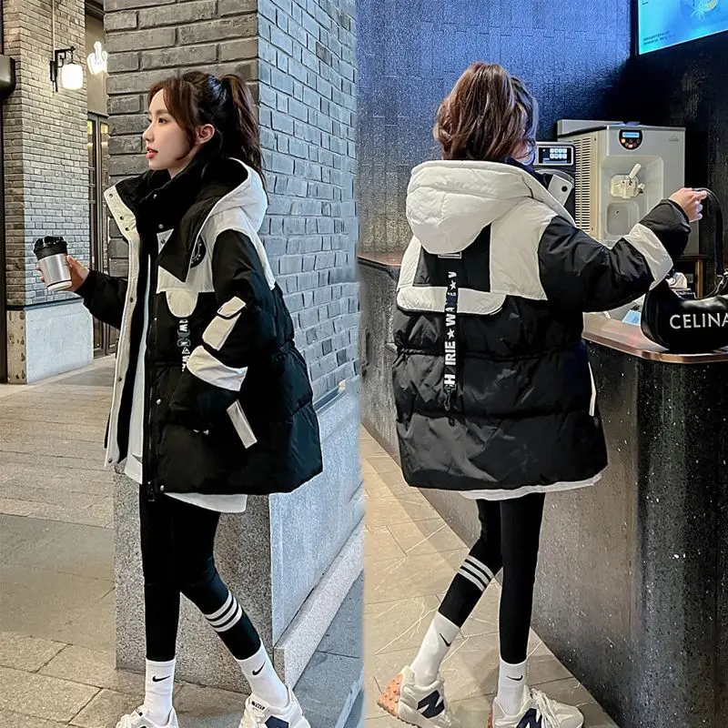 Top Trends: Warm Winter Women Down Jacket Hooded Puffer Jacket Parkas Thickened Outdoor Windproof Windbreaker Outerwear Winter Jackets Shoppable Styles