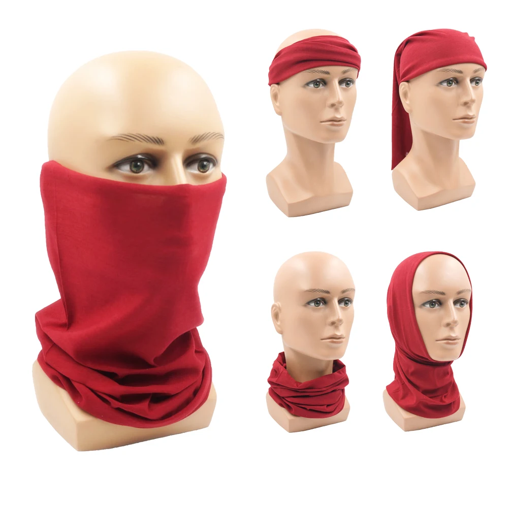 Top Trends: Outdoor Sports Wine Red Riding Dustproof Bandana Polyester Face Mask Headwear Neck Gaiter Magic Tube Cycling Fishing Scarf Women Shoppable Styles