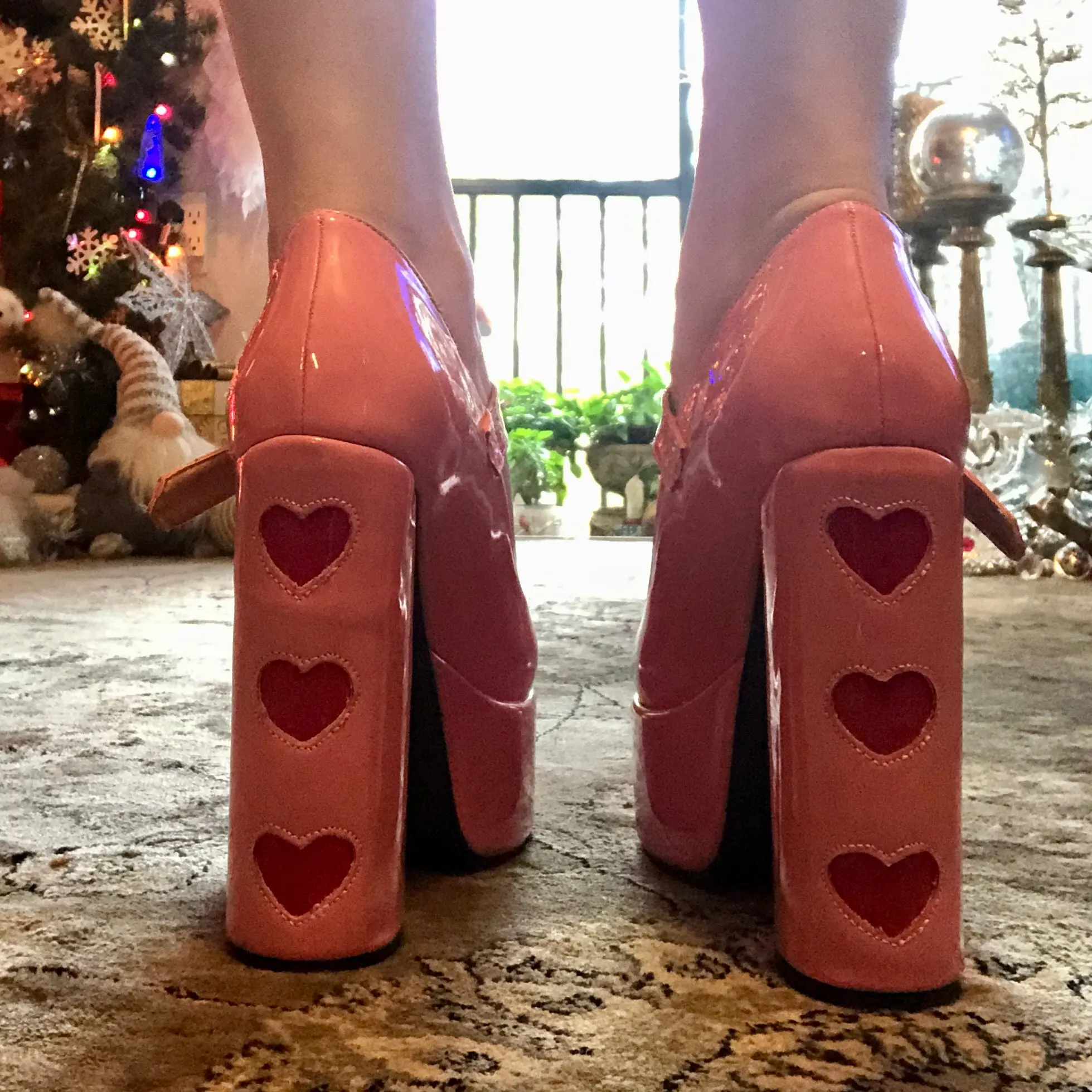 Top Trends: Luxury Designer Marry Janes Pumps For Women Love Heart High Heels Buckle Platform Punk Chunky Pink Wedding Party Women's Shoes Shoppable Styles - Image 6