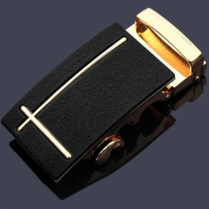 Top Trends: High Quality Belt Simple Automatic Buckle Trend New Men'S Niche Design Belt Buckle 3.5 CM Wide Card Buckle Accessories A3112 Shoppable Styles - Image 3