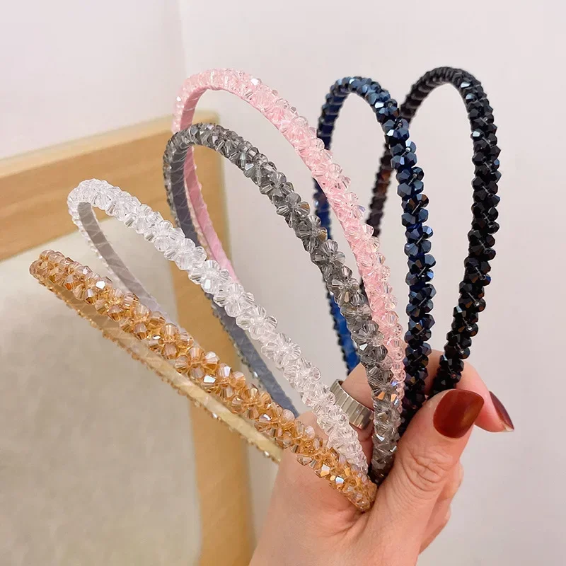 Top Trends: Cute Korean Good Crystal Bezel Headwear Women Headband Girls Kwali Hair Bands Hairband Hoop For Holiday Party Hair Accessories Shoppable Styles