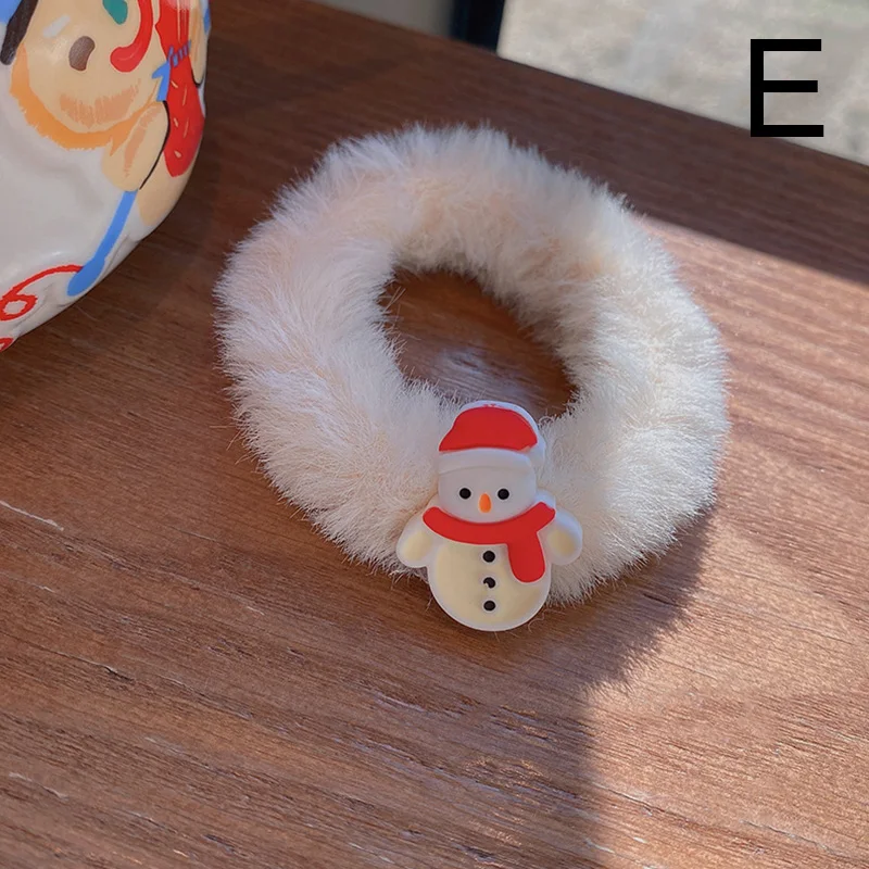 Top Trends: Christmas Fluffy Hair Rope Fashion Xmas Tree Elk Snowman Shaped Versatile Hair Tie Euramerican New Year Gift Hair Tie Headwear Shoppable Styles - Image 6