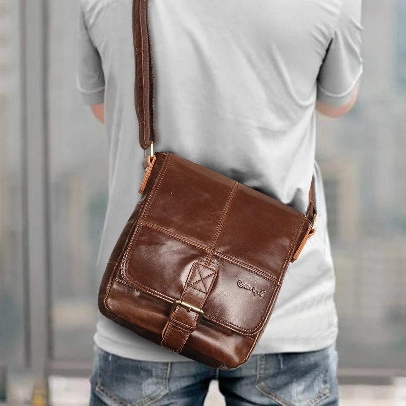 Top Trends: Cobbler Legend Men Sing Bag High Quality Genuine Leather Crossbody Shoulder Bags Shoppable Styles