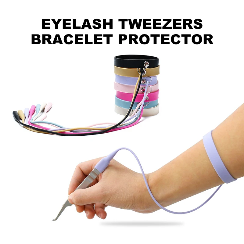 Top Trends: Silicone Wrist Strap Grafting Eyelash Tweezers Protector Lashes Extension Supplies Silicone Bracelet Wristband For Tweezer Shoppable Styles